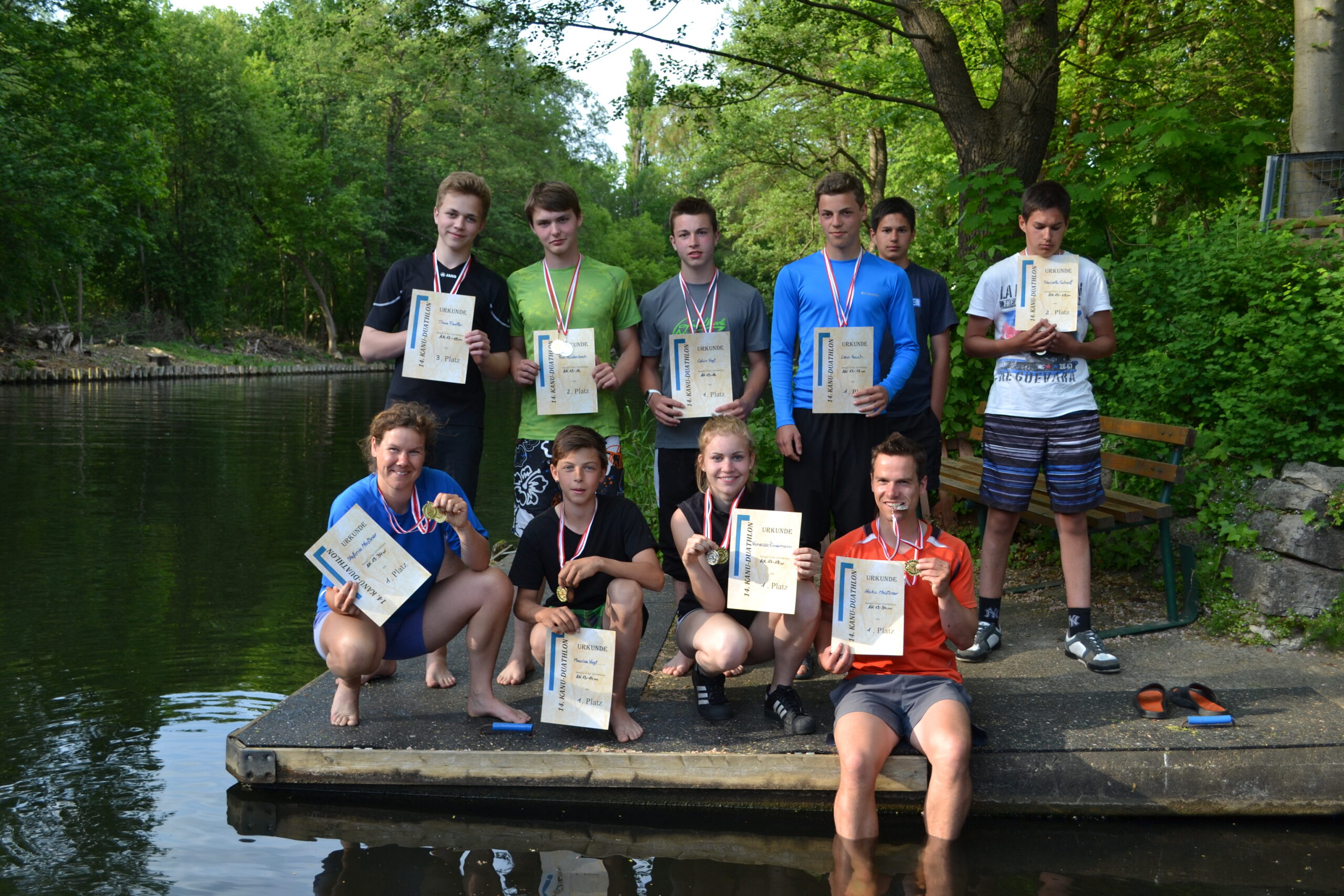 14. Kanu-Duathlon – Erkneraner Kanuten nutzen Heimvorteil – zahlreiche Podestplätze und Gewinn Mannschaftspokal